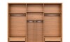 Ropero con Espejo 6 puertas - Moderna Marrón y Arena