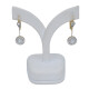 Caravanas largas en oro 18k antiguas con brillantes. Caravanas largas en oro 18k antiguas con brillantes.