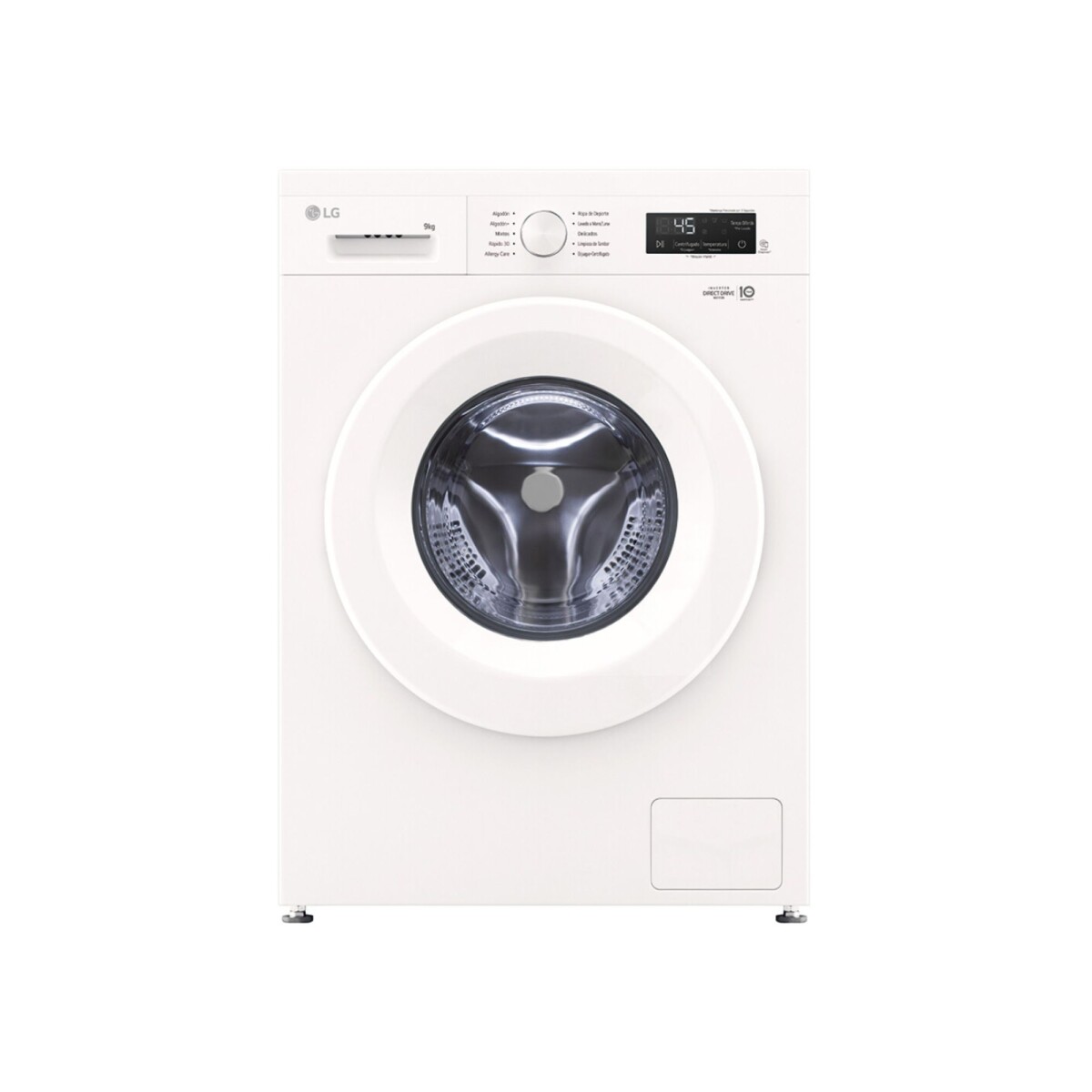 Lavarropas frontal LG inverter 9Kg WM9GWVFS6 - blanco 