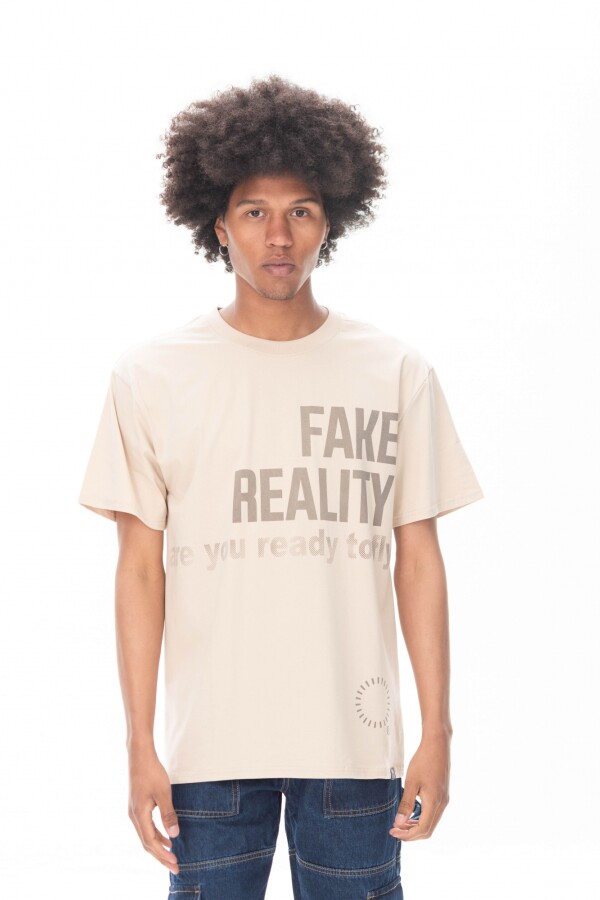 Remera Fake Beige