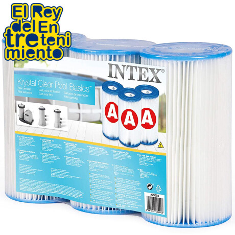 Set 3 Filtros Intex Cartuchos P/ Bomba Piscina Tipo A Set 3 Filtros Intex Cartuchos P/ Bomba Piscina Tipo A