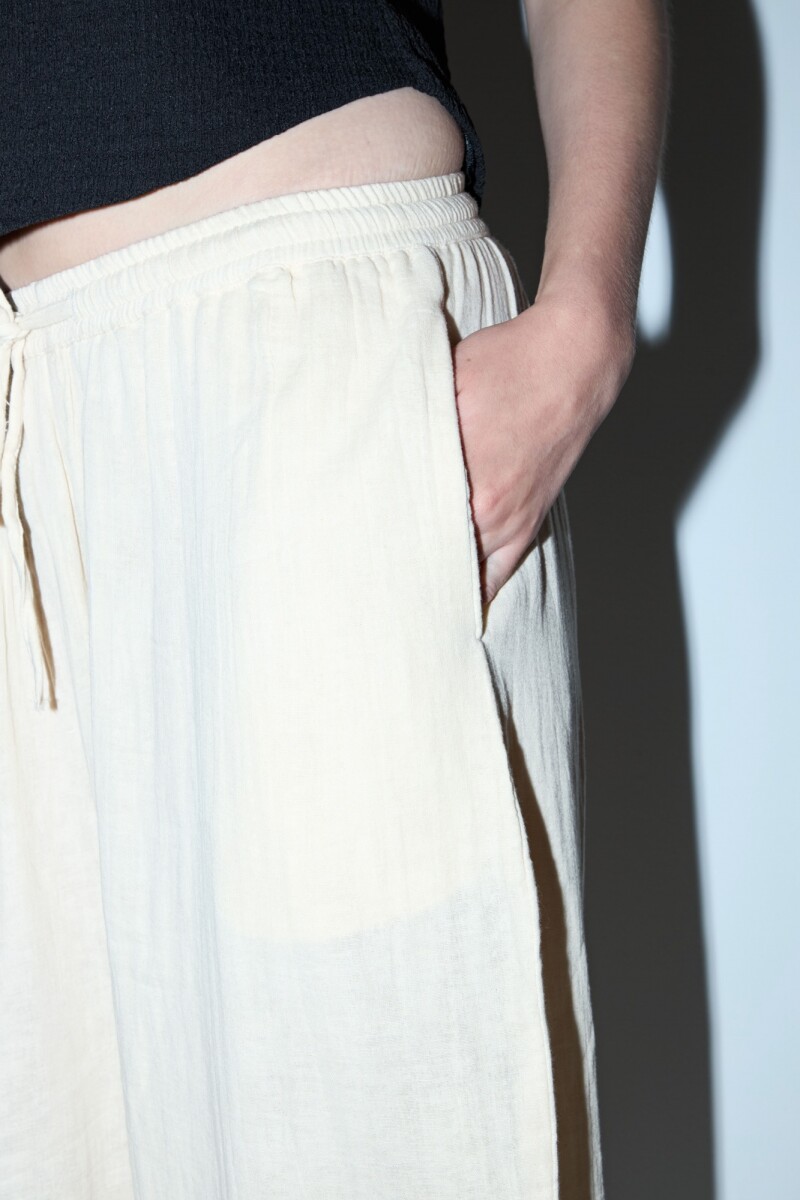Pantalón abullonado beige