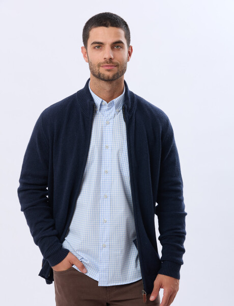 CAMPERA LANA TEJIDA Azul