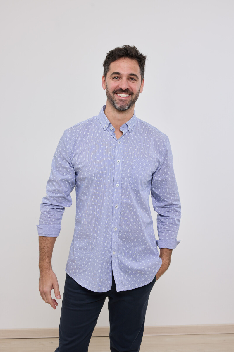 CAMISA ESTAMPADA HARRY - Azul Oscuro 