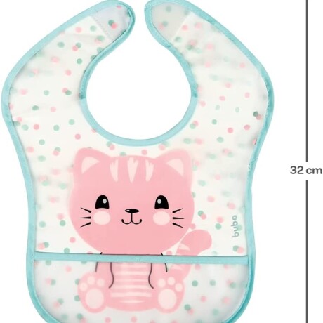 Babero impermeable con bolsillo gatita