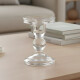 Candelabro vidrio D8.5/H8.6CM TRANSPARENTE