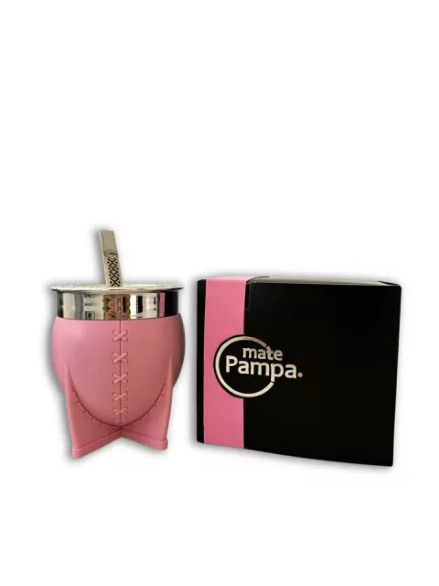 MATE PAMPA XL CON BOMBILLA - ROSA 