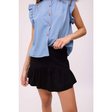 FALDA ULA COURO Negro