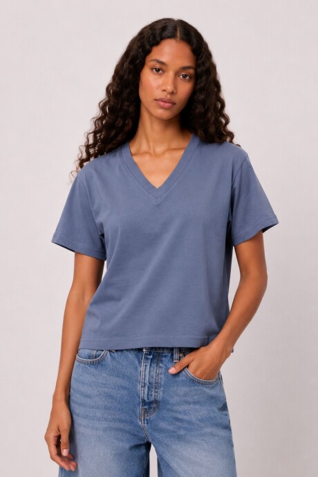 Remera Kalae Azul Grisaceo