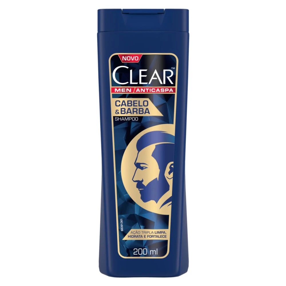 CLEAR MEN SHAMP CABELLO Y BARBA X 200 ML
