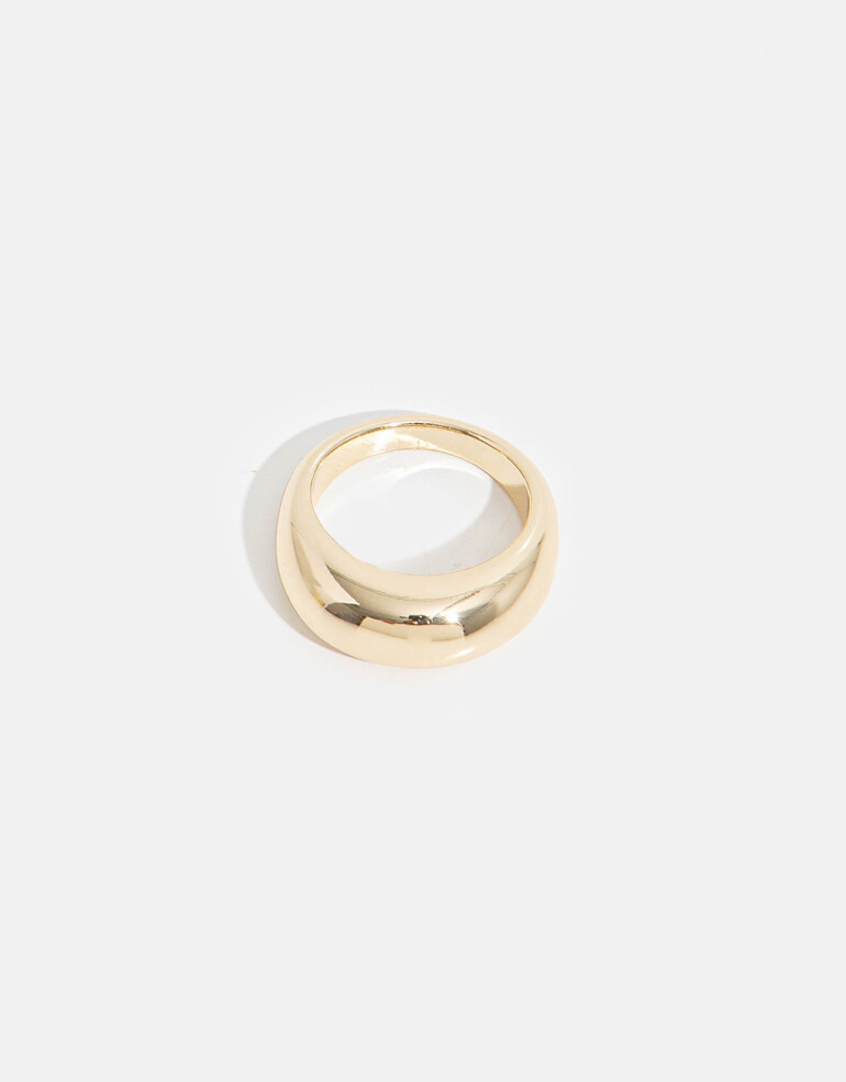 Anillos Chicos Metal Anillo De Metal Bold - Dorado