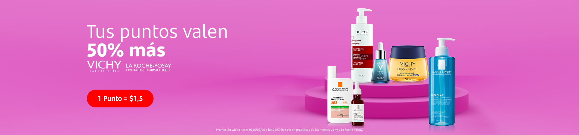 Vichy y La Roche Posay puntos 1.5