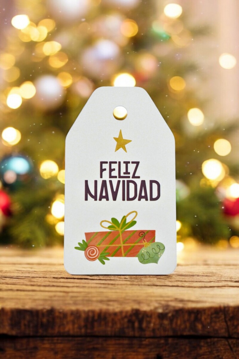 Tag colgante navidad 5x8,5 cm - DISEÑO 4 