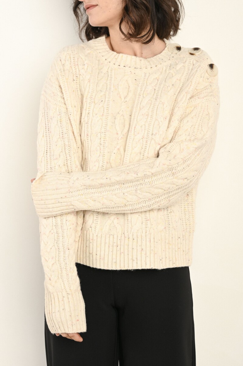 Sweater Botones - Off White 