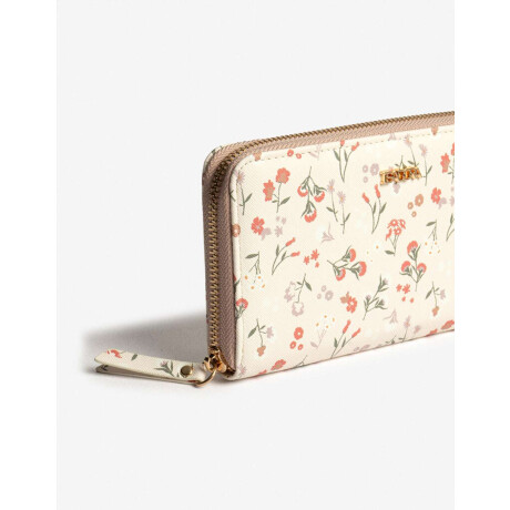 Billetera Formato Fichero Estampado Flores