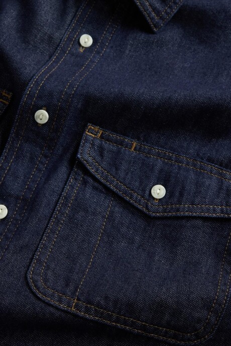 Camisa De Jean Ultrasoft Hombre Dark Rinse