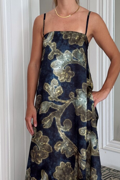 Vestido Filomena Azul print