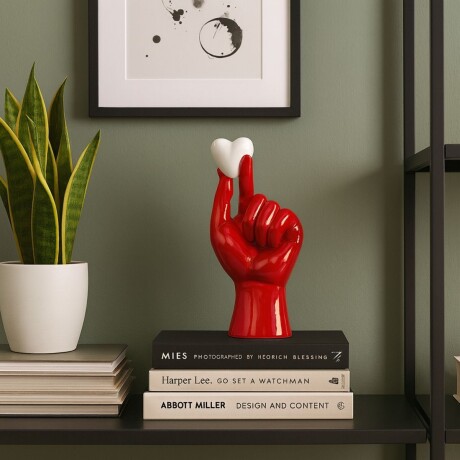 DECORACION HOLDING HEART ROJO - -