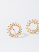 Pendientes Dorados Con Circonitas dorado