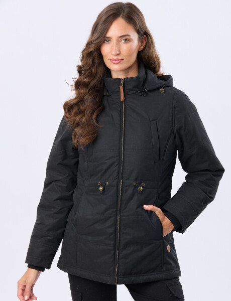 CAMPERA DE ABRIGO CON FORRO DE SHERPA Negro