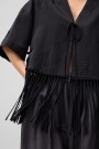 CHAQUETA BORDADA Negro