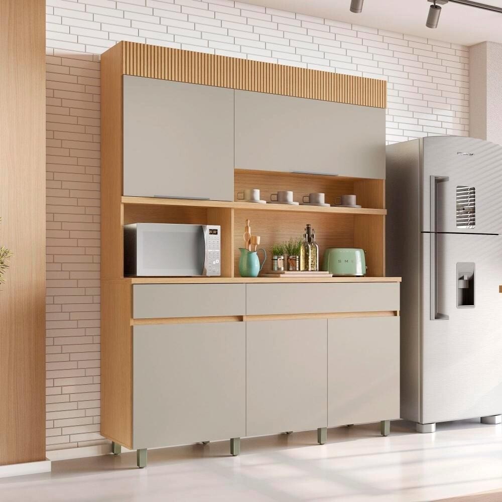 Armario para Cocina - 5 puertas 2 cajones - Realeza Armario para Cocina - 5 puertas 2 cajones - Realeza
