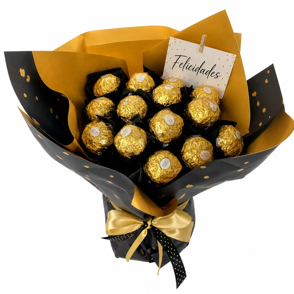 Bouquet de Ferrero Rocher para Felicitar - 15 bombones 