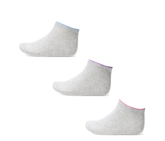Medias Miss Carol pack x3 white Gris