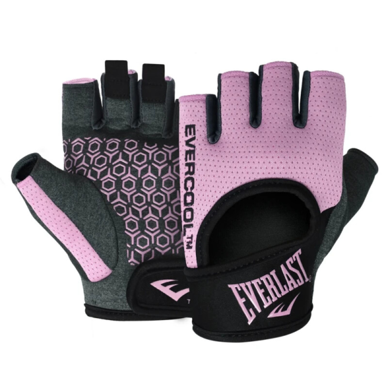 GUANTE DE PESAS EVERLAST HEATHER PK/BK M BK