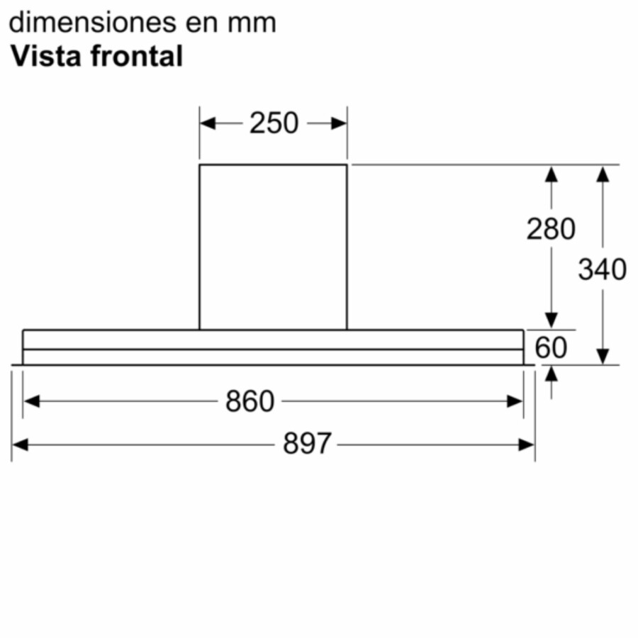 Campana integrada Bosch DBB97DP60 90 cm Campana integrada Bosch DBB97DP60 90 cm