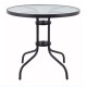 Mesa de exterior de hierro redonda negra 80 cm. Mesa de exterior de hierro redonda negra 80 cm.