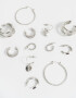 Aros Argollas Set De metal Set De Argollas - Plateado