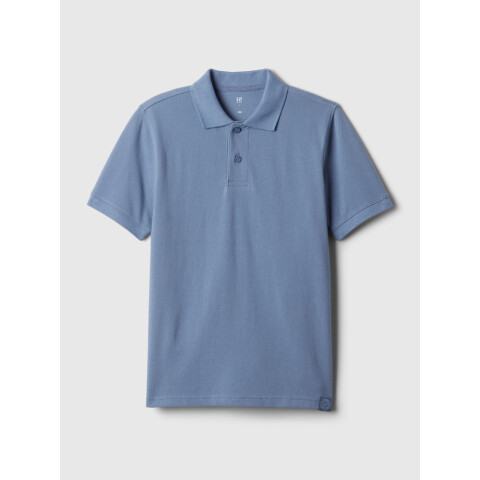SS SOLID PIQUE POLO BAINBRIDGE BLUE
