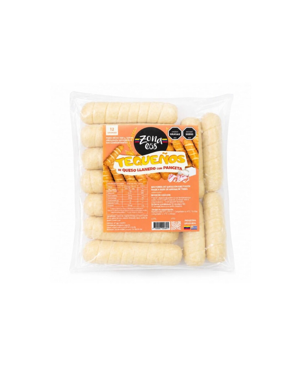 TEQUEÑOS QUESO Y PANCETA 12U 