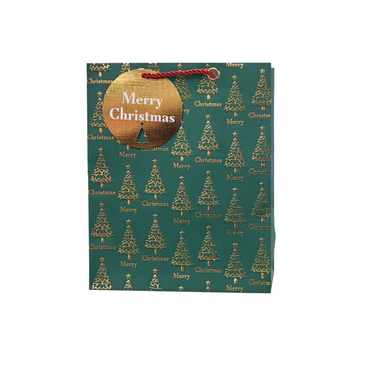 Bolsa de regalo navideña L - verde 