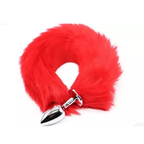 Plug Anal Metálico Cola de Zorro Rojo Plug Anal Metálico Cola de Zorro Rojo