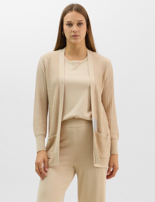 Cardigan Abierto BEIGE