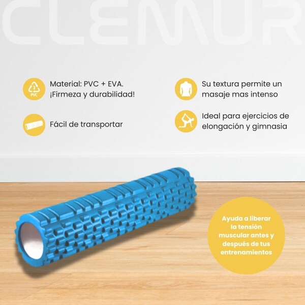 Rolo Pilates 45 Cm Rodillo Masajeador Yoga Gimnasia Entrenamiento Funcional Foam Roller Imback Color Celeste Rolo Pilates 45 Cm Rodillo Masajeador Yoga Gimnasia Entrenamiento Funcional Foam Roller Imback Color Celeste