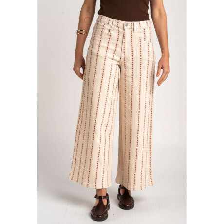 Jean Wide Leg Print Nacar