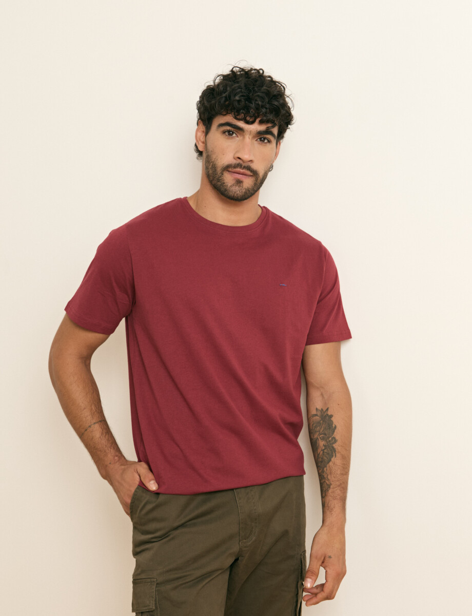 520658 T-SHIRT HARRINGTON LABEL Bordo