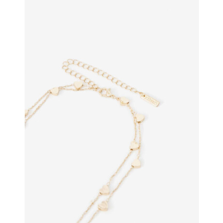 Collar De Corazones Dorado