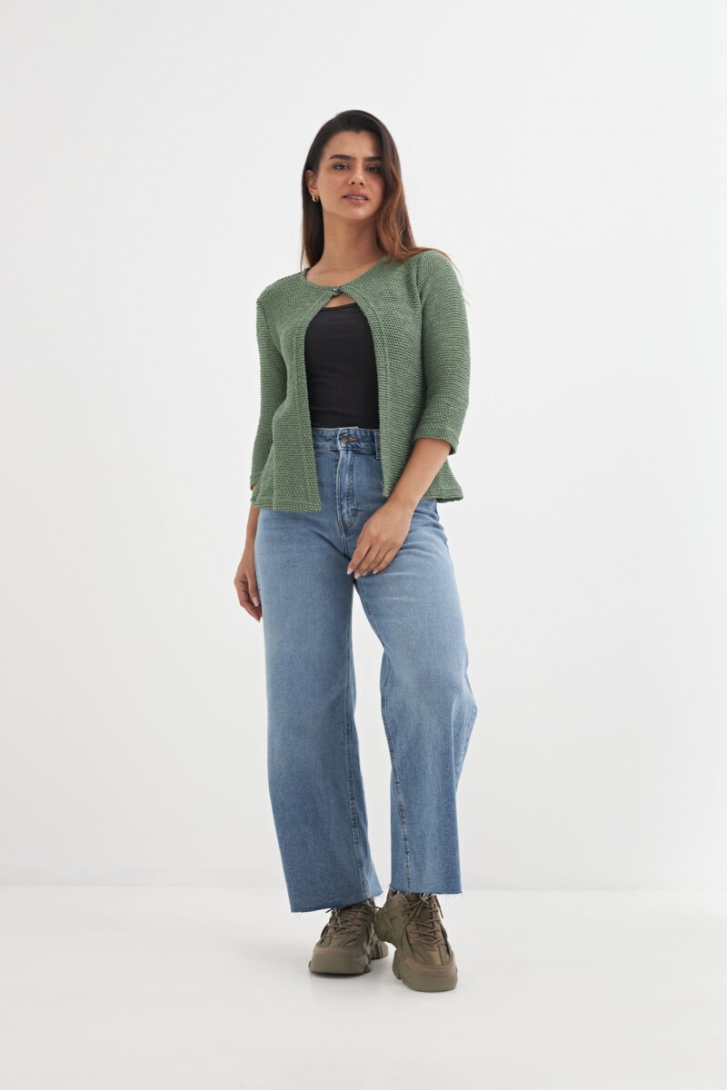 Cardigan mangas 3/4 VERDE OLIVA