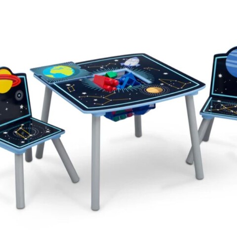Juego de mesa y dos sillas con almacenamiento Sistema solar Juego de mesa y dos sillas con almacenamiento Sistema solar