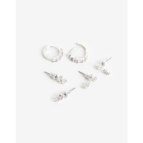 Aros Sets Cubic zirconia Plateado
