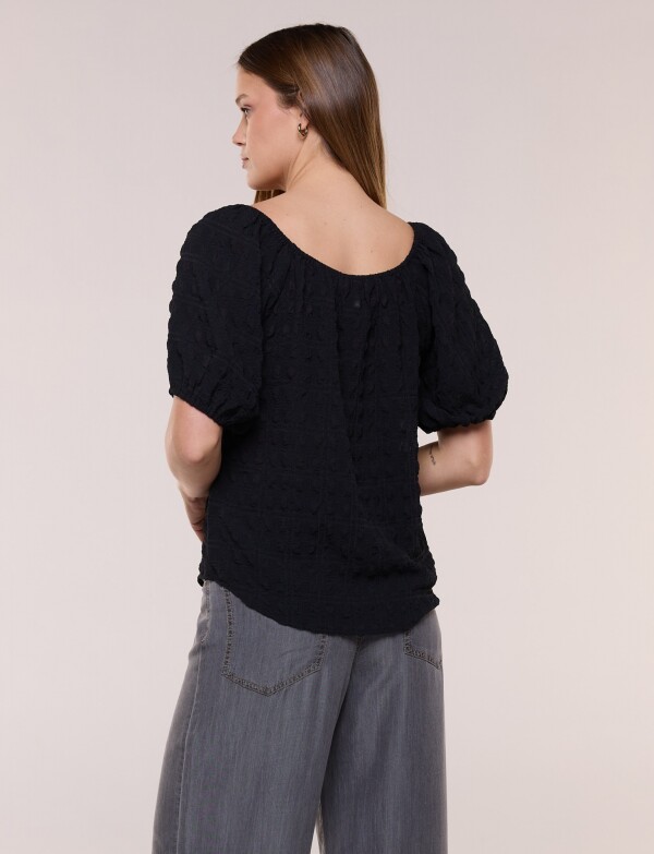 Blusa Manga Balloon NEGRO