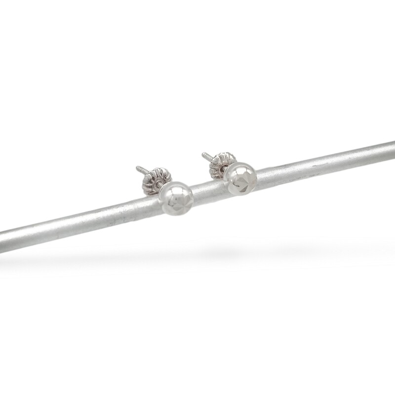 Caravanas Bolita facetada-Plata 925-Sin Piedra-CA3572 sinpiedra