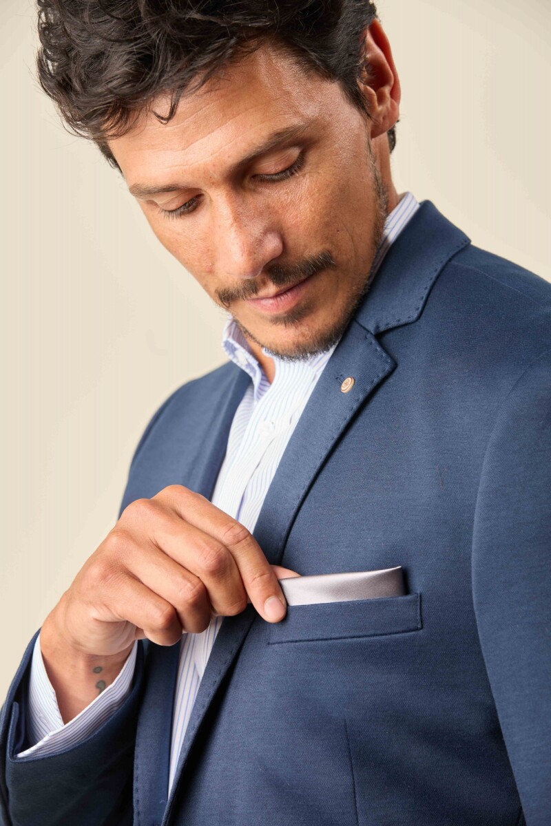 Pañuelo Bolsillo - Gris Satinado 