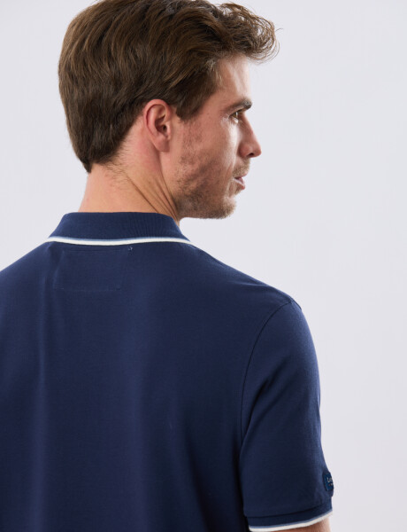 REMERA POLO LISA PIQUÉ Azul
