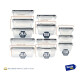 Set 12 Recipientes Tarros Hermeticos Con Tapa Plastico Blanco