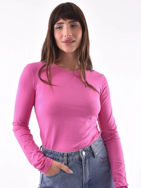 REMERA BASICA POLONIO MIX ROSA CHICLE